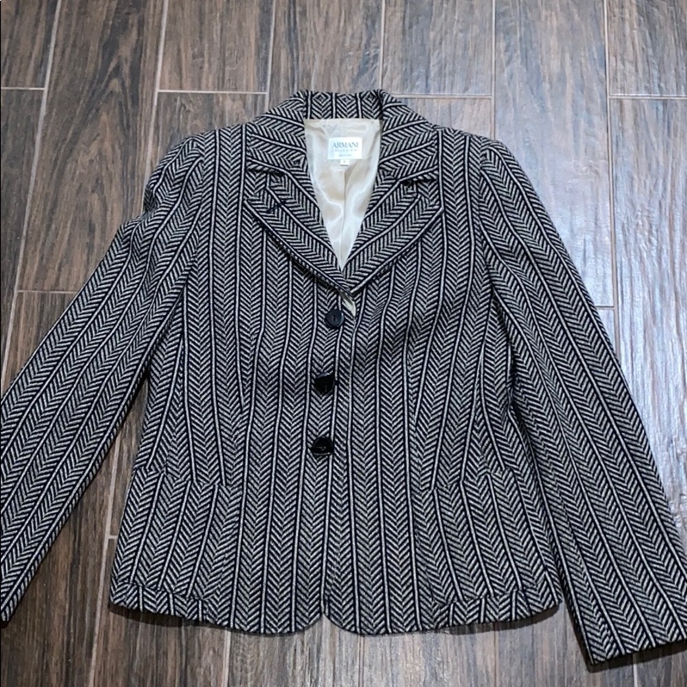 COPY - Armani Collezioni herringbone blazer